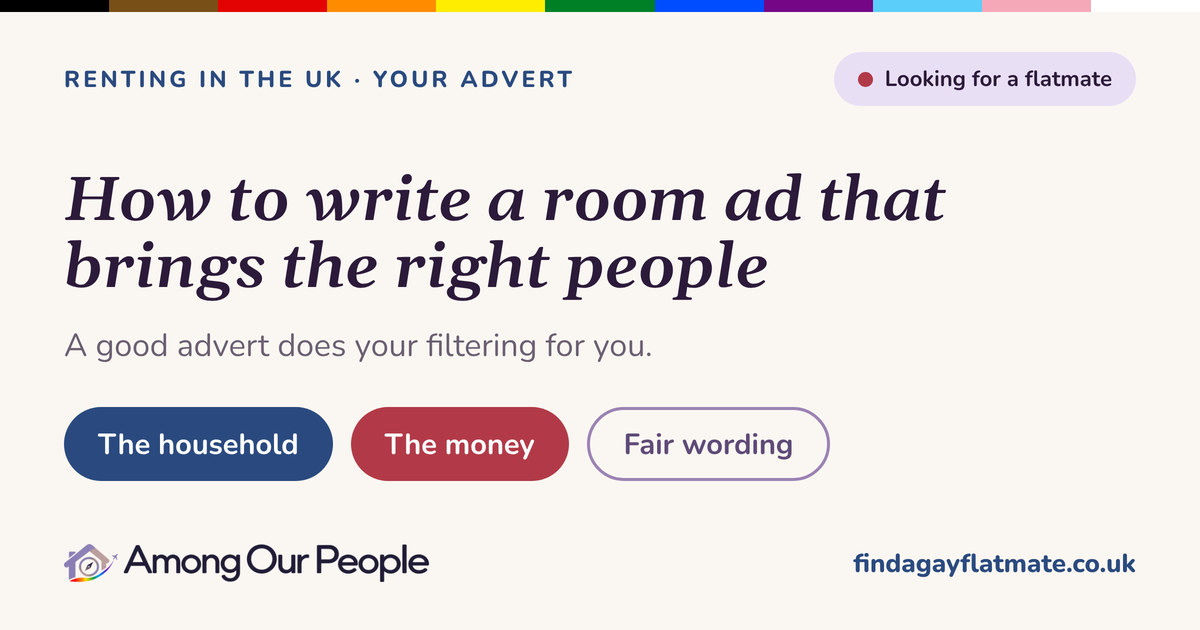 How to write a room ad that brings the right people. A good advert does your filtering for you.